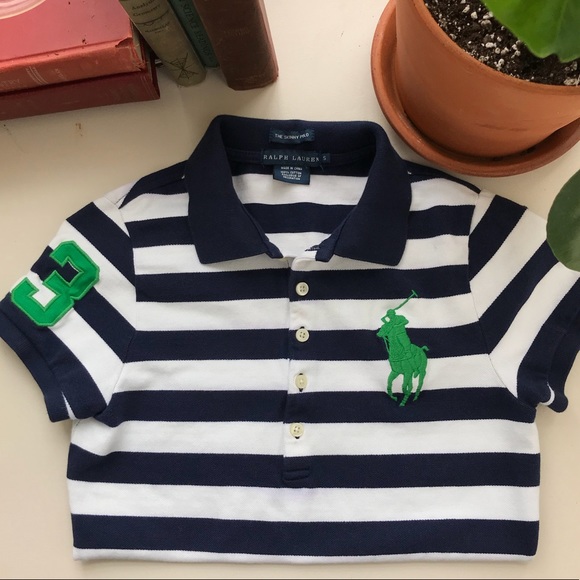 Ralph Lauren Tops - Ralph Lauren navy and white striped rugby polo